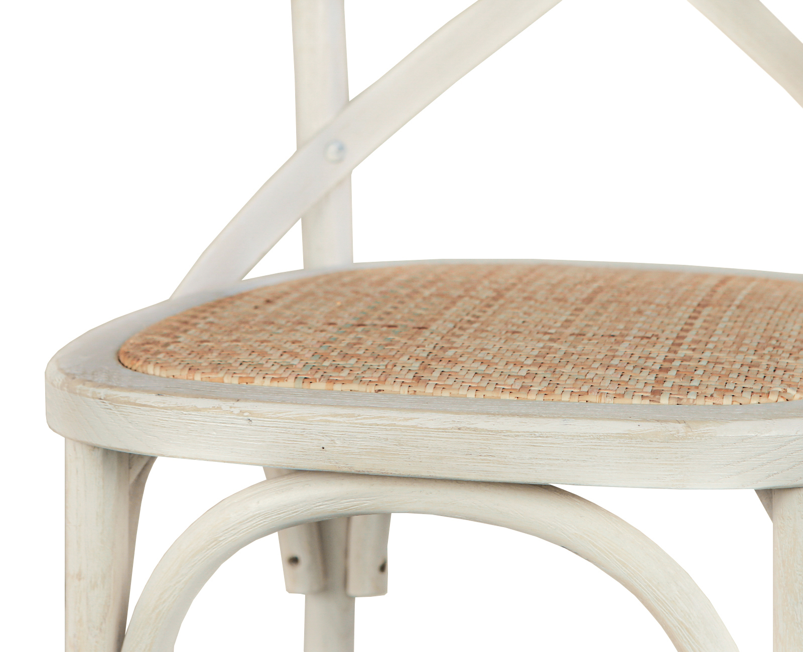 фото Стул ретро Cross Back White Brush