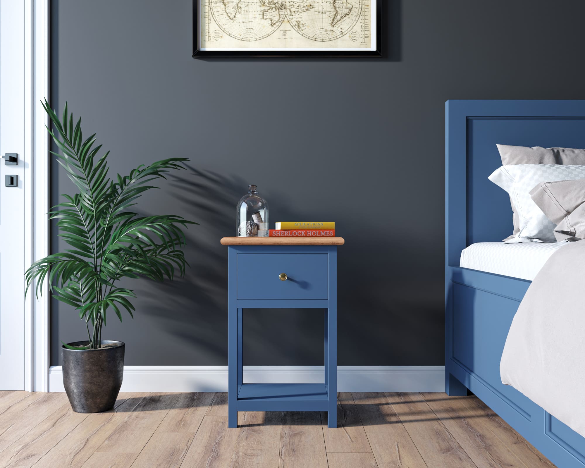 Тумба "Jules Verne" арт JV23ETGB Синий в интернет-магазине