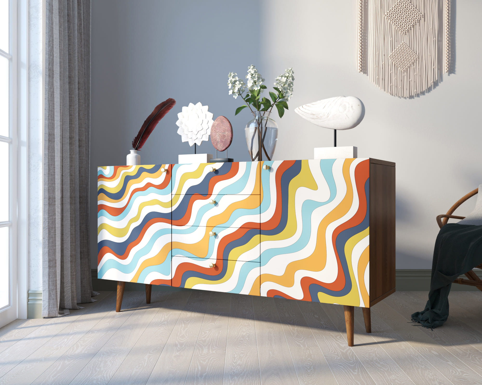 фото Комод "Berber" с ящиками принт 21 арт BB14/Print_21 в Москве фото Комод "Berber" с ящиками принт 21 арт BB14/Print_21