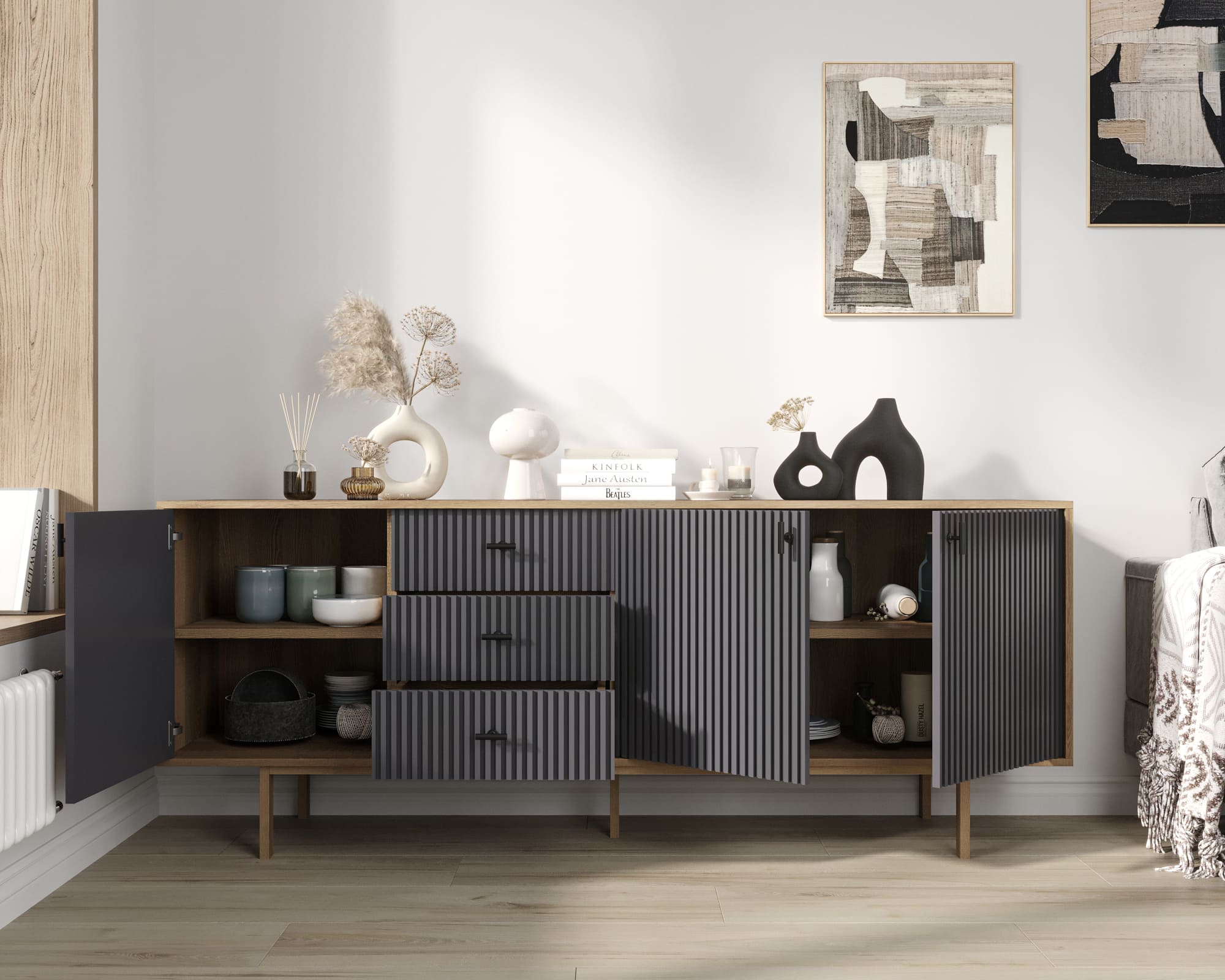 купить Комод с тремя дверками и тремя ящиками "Emerson" арт EM07/7024/L в Москве купить Комод с тремя дверками и тремя ящиками "Emerson" арт EM07/7024/L