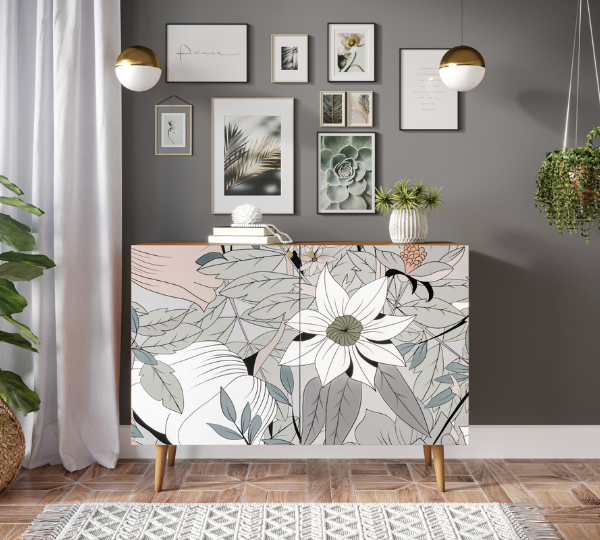 Комод с принтом 50 "Berber" две дверки арт BB04/Print_50 в Москве Комод с принтом 50 "Berber" две дверки арт BB04/Print_50