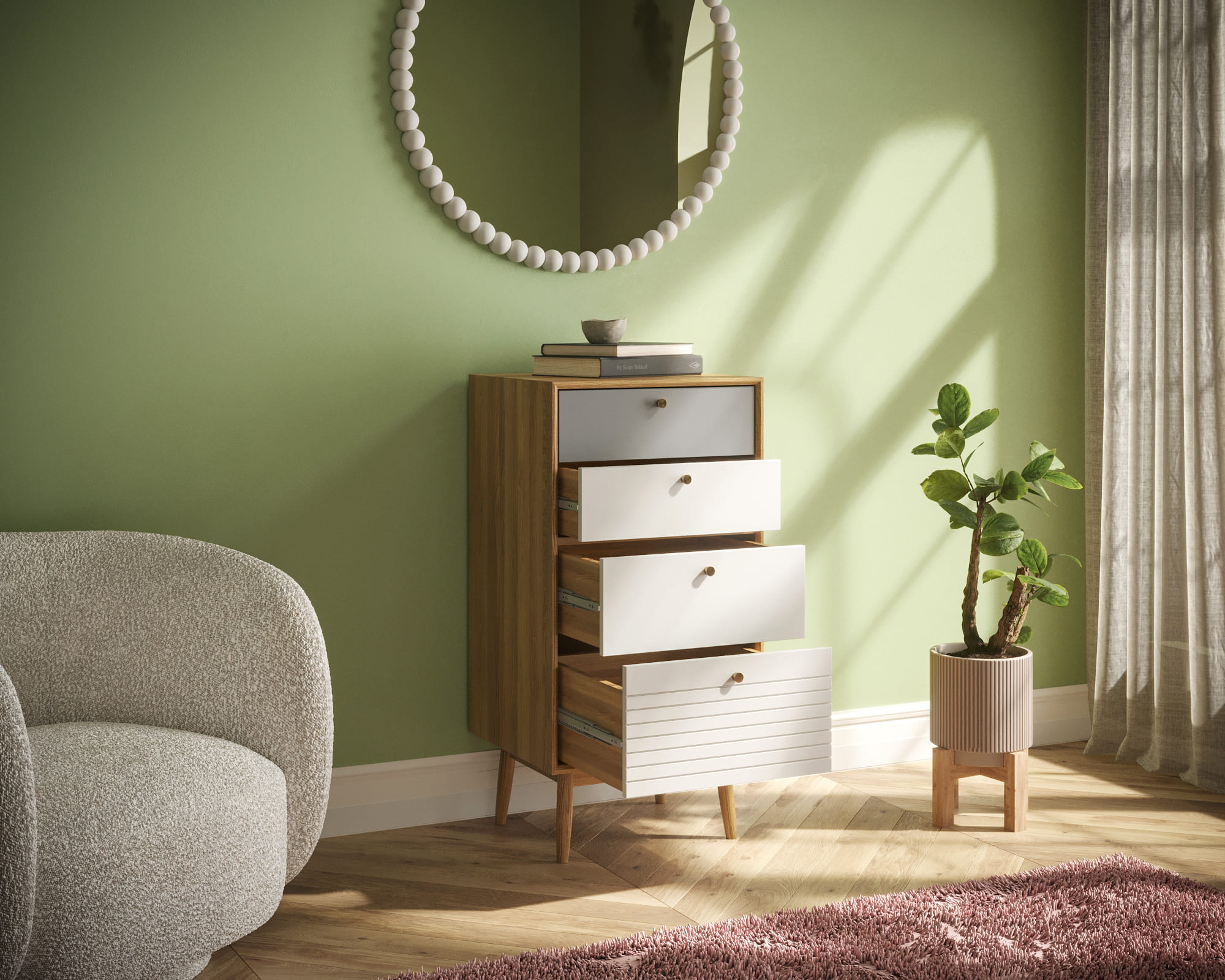 купить Комод "Pollo" высокий с ящиками арт. POL11 в Москве купить Комод "Pollo" высокий с ящиками арт. POL11