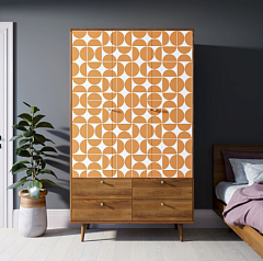 Шкаф трехстворчатый "Berber" принт 14 арт BB02/Print_14