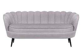 Дизайнерский диван для гостиниц Pearl Triple Grey на черных ножках в Москве