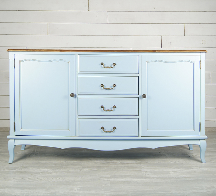 Голубой комод Leontina с дверками и ящиками арт ST9351B в Москве Голубой комод Leontina с дверками и ящиками арт ST9351B