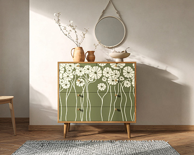 Комод "Berber" пять ящиков арт BB36/Print_53