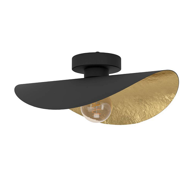 390391 Светильник настенно-потолочный SACEDA, 1X40W(E27), сталь, черный, золотой в Москве 390391 Светильник настенно-потолочный SACEDA, 1X40W(E27), сталь, черный, золотой