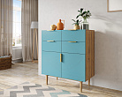Большой комод с четырьмя ящиками и дверками "Line" LN17/GR1/blue №2