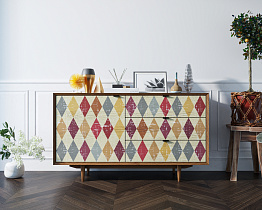 Комод "Bruni print" с ящиками и дверкой арт BR-02P