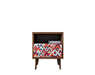 Тумбочка "Berber" с одним ящиком 2 принт арт BB06/Print_02, разноцветная №2