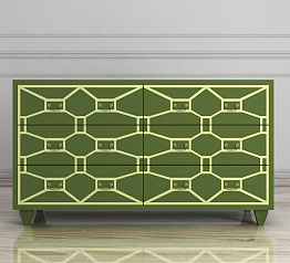 Зеленый комод "Emerald" 6 ящиков арт DSC348ETG