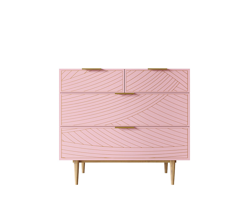 Комод с четыремя ящиками "Line" LN14/GR1/pink