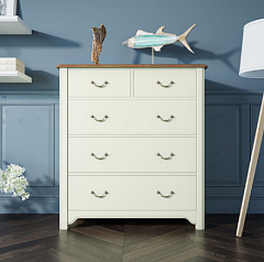 Бежевый комод "Olivia" на пять ящиков арт GA2005C