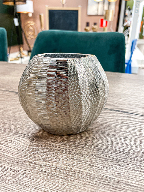 421042 Ваза декоративная ABUCAY, L110, B55, H95, алюминий, цвет никель в Москве 421042 Ваза декоративная ABUCAY, L110, B55, H95, алюминий, цвет никель