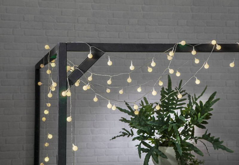 Уличные огоньки LIBISA, LED 50X0,066W, IP44, L7350, B25, H35, пластик, белый