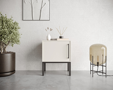 Тумбочка с дверкой "Nicole" NLN08 Белый