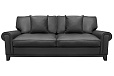 Дизайнерский кожаный диван лофт Todes Dark Brown