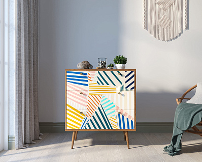 Комод "Berber" три ящика 42 принт арт BB40/Print_42