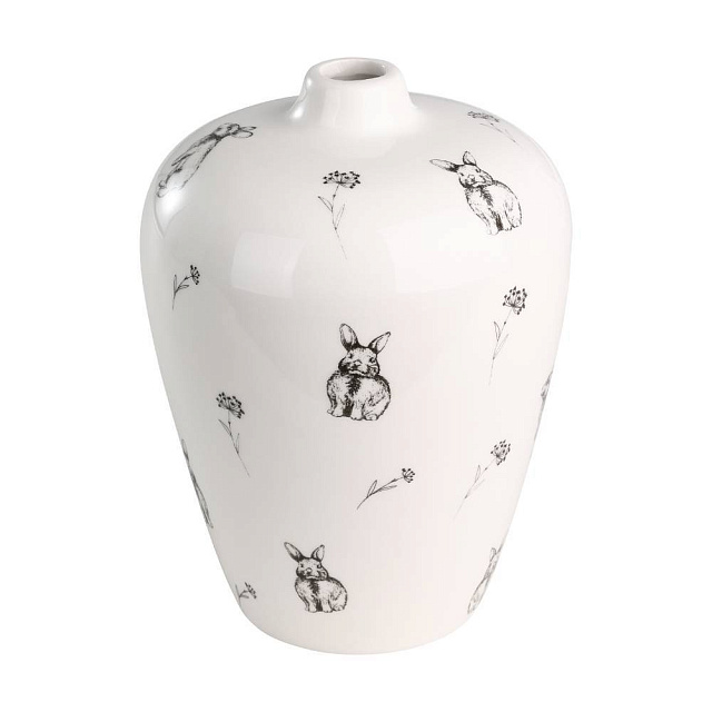 427907 Ваза GOPENG ?140, H190 керамика, белый, черный в Москве 427907 Ваза GOPENG ?140, H190 керамика, белый, черный