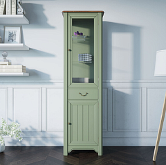 Узкий шкаф-витрина "Olivia" арт GC2005