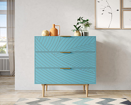 Комод с тремя ящиками "Line" LN12/GR1/blue