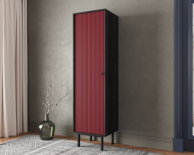 Шкаф c одной дверкой "Emerson" арт EM101/red/L