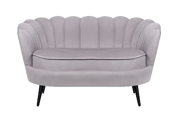 Диван ракушка Pearl Double Grey на черных ножках в Москве