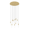 390359 Люстра диммируемая MIRADOR, 10X3W (LED), 3000K, 3400lm, ?580, сталь, латунь, золотой/пластик, прозрачный