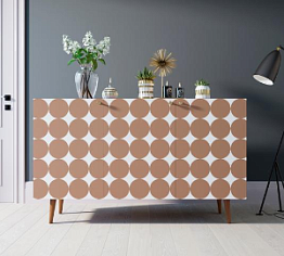 Комод "Berber" три дверки 17 принт арт BB01/Print_17