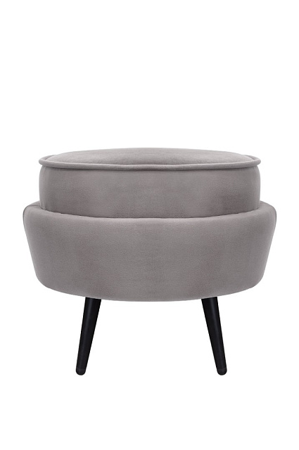 Пуф Pearl Adorn Grey на черных ножках