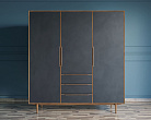 Шкаф в скандинавском стиле "Bruni Black" трехстворчатый арт BR27/3Black №5