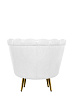 Низкое кресло ракушка Pearl White №3