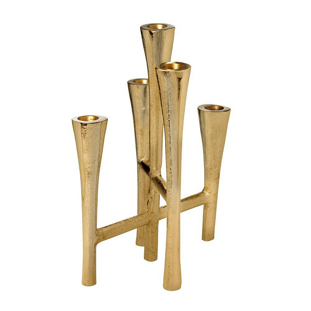 422244 Подсвечник JELLICOE, L235, B180, H290, алюминий, золото в Москве 422244 Подсвечник JELLICOE, L235, B180, H290, алюминий, золото