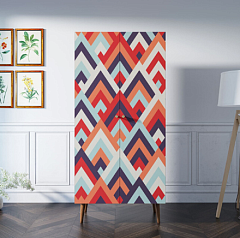 Шкаф малый двухстворчатый "Berber" принт 2 арт BB08/Print_02