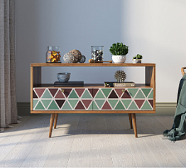 Консоль "Berber" с двумя ящиками принт 26 арт BB22/Print_26