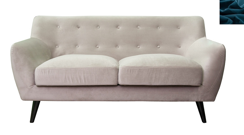 Диван двухместный с подушками Albert 9 цвет синий в Москве Диван двухместный с подушками Albert 9 цвет синий