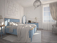 Комплект спальни "Leontina" в голубом цвете арт 0004