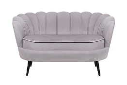 Диван ракушка Pearl Double Grey на черных ножках в Москве