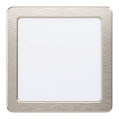 99184 Светодиодный встраиваемый светильник FUEVA 5, 11W (LED), 166х166, ET26, 1350lm, 4000K, сталь, никель