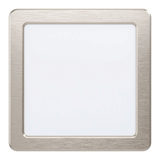 99184 Светодиодный встраиваемый светильник FUEVA 5, 11W (LED), 166х166, ET26, 1350lm, 4000K, сталь, никель