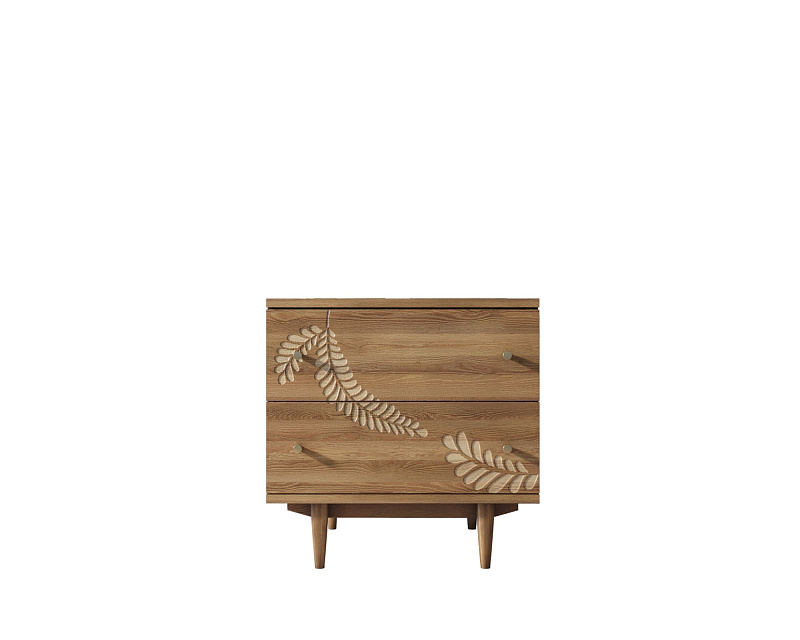 Комод "Boho" 2 ящика с растением арт BH05 в Москве Комод "Boho" 2 ящика с растением арт BH05