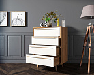 Комод в Скандинавском стиле "Bruni white" на четыре ящика арт BR08WH №1