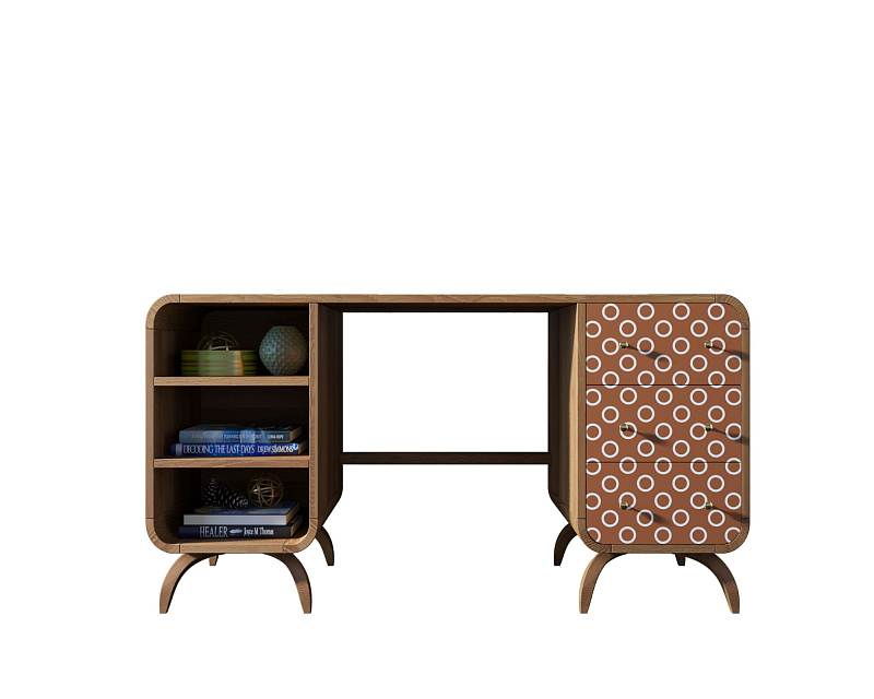 Рабочий стол в Скандинавском стиле "Ellipse print" принт 3 арт EL08/print_3