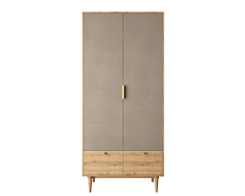 Шкаф двухстворчатый с ящиками "Line" R26/beige в Москве Шкаф двухстворчатый с ящиками "Line" R26/beige