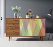 Комод "Berber" с двумя дверками и ящиками 16 принт арт BB05/Print_16