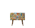 Комод на высоких ножках "Berber" малый 1 принт арт BB13/Print_01 №2