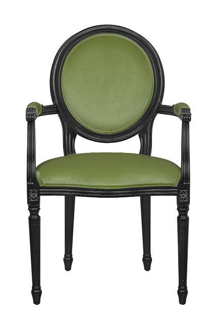 Мягкий стул с подлокотниками Delo Kora Arm Green в Москве Мягкий стул с подлокотниками Delo Kora Arm Green