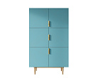 Большой комод с шестью дверками "Line" LN04/GR1/blue №1