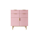 Большой комод с четырьмя ящиками и дверками "Line" LN17/GR1/pink №0