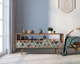 Консоль "Berber" с тремя ящиками принт 26 арт BB23/Print_26